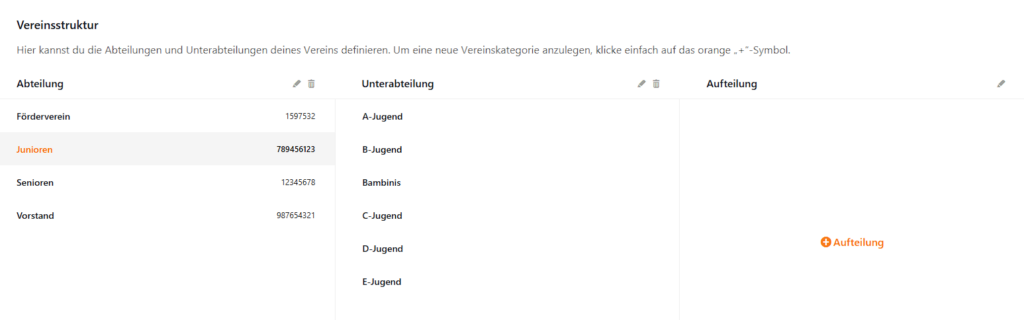 MeinVerein Vereinsstruktur Unterabteilung anlegen Bild 2