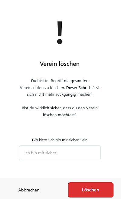 Verein Löschen Bild 2