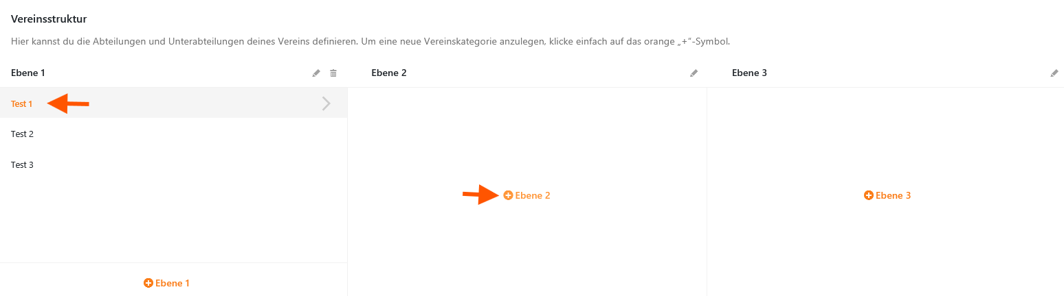 MeinVerein Vereinsstruktur Unterabteilung anlegen Bild 1