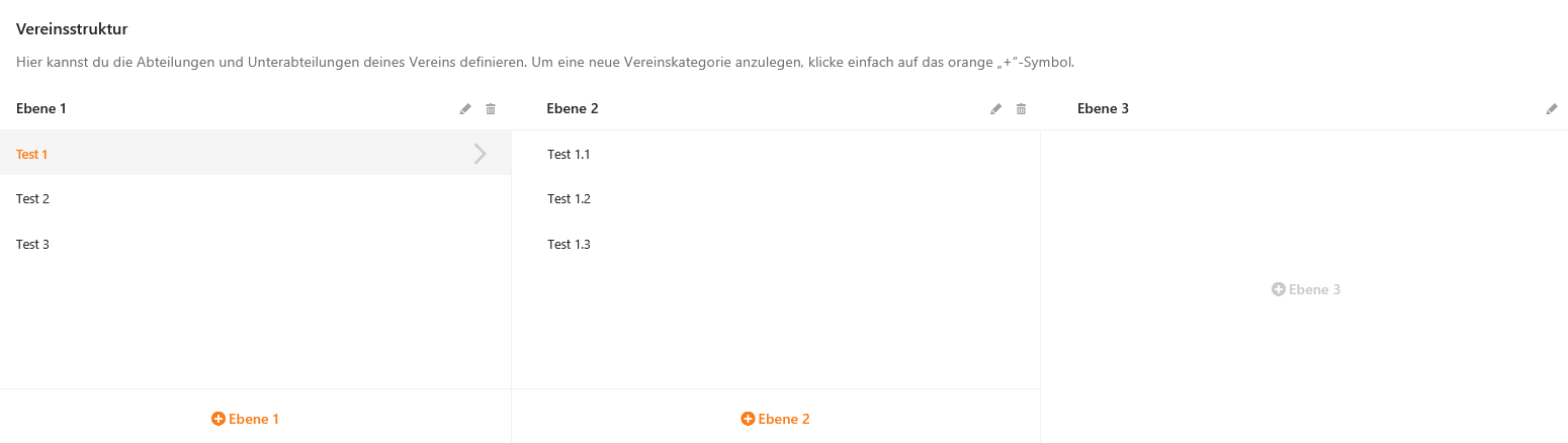 MeinVerein Vereinsstruktur weitere Unterstruktur anlegen Bild 1