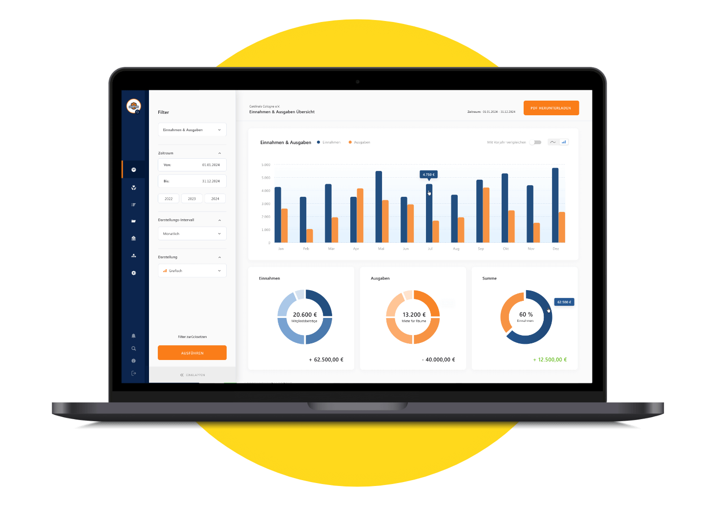 Alle Finanzen im Blick dank MeinVerein Web