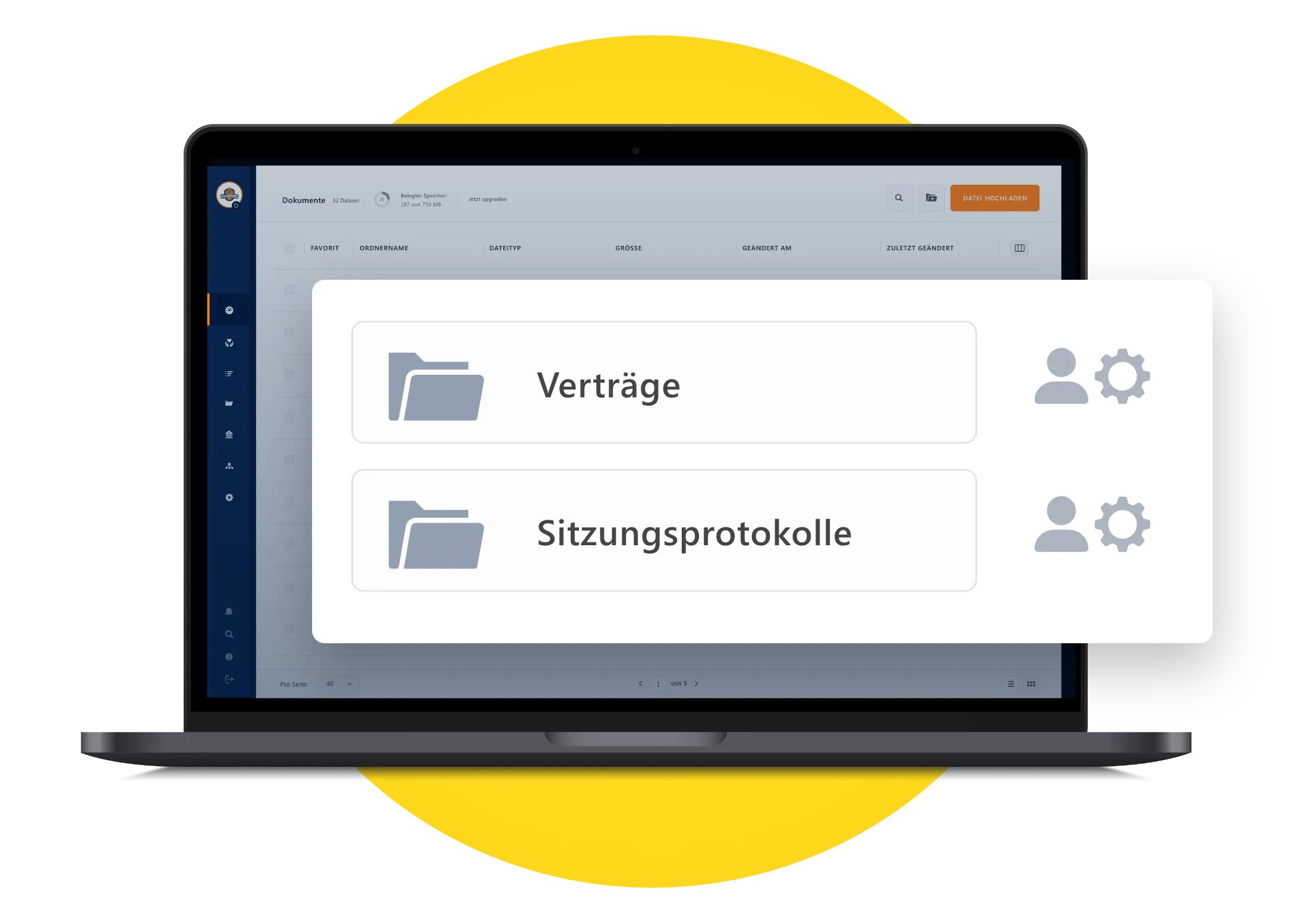 Dokumentenmanagement MeinVerein Rollen- und Rechteanbindung