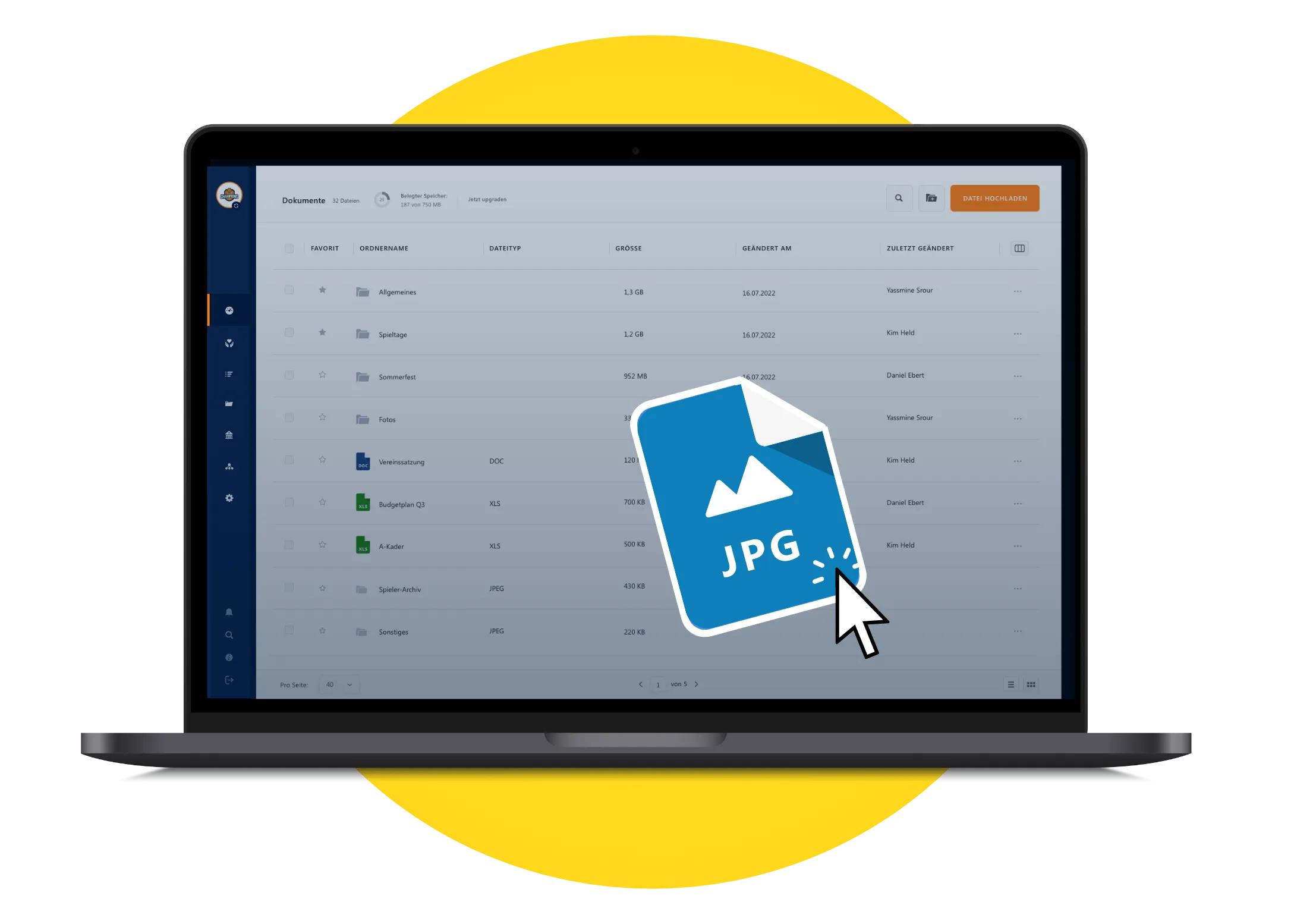 Einfacher Dateienupload MeinVerein